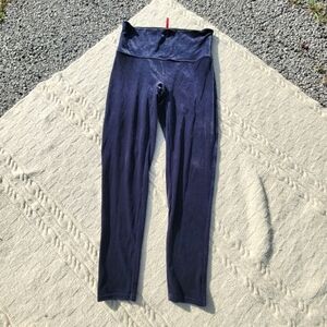 Spanx High Waist Velvet Shaping Waist Leggings size XL Navy